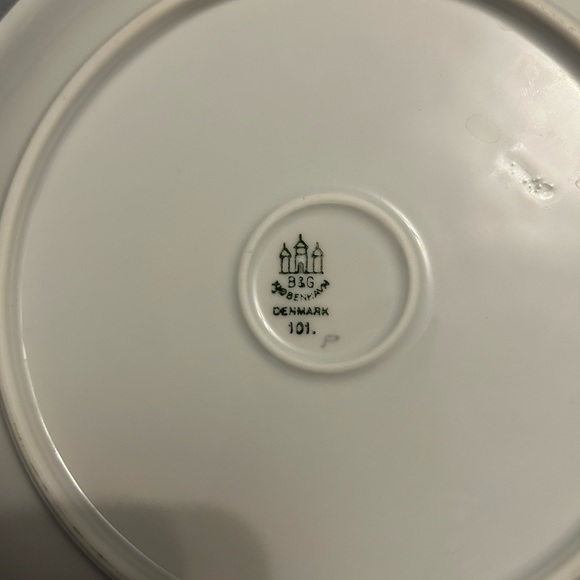 Bing & Grondahl Double Handled Blue & White Porcelain 10” Plate for Serving - Picture 4 of 9